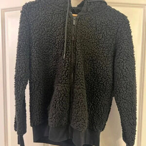 Cozy Black‎ Sherpa Hoodie